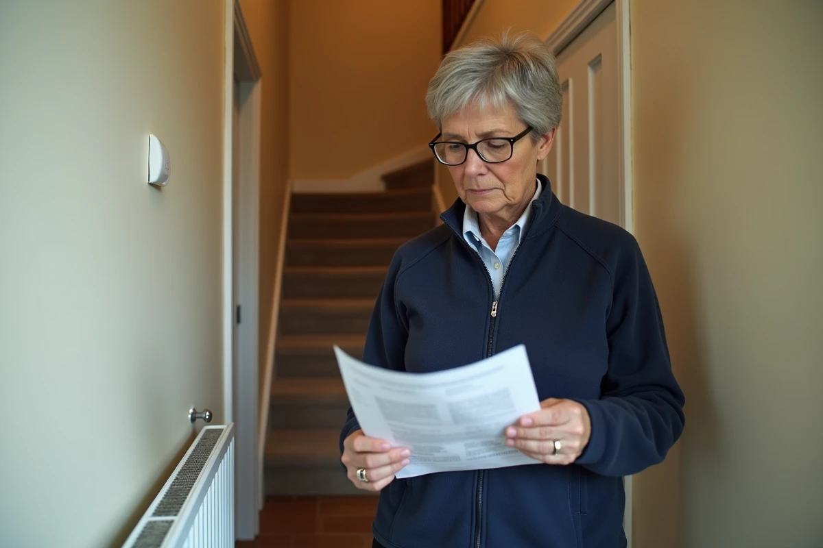 Propriétaire étudiant un audit énergétique de son logement pour planifier des travaux de rénovation et améliorer son classement DPE