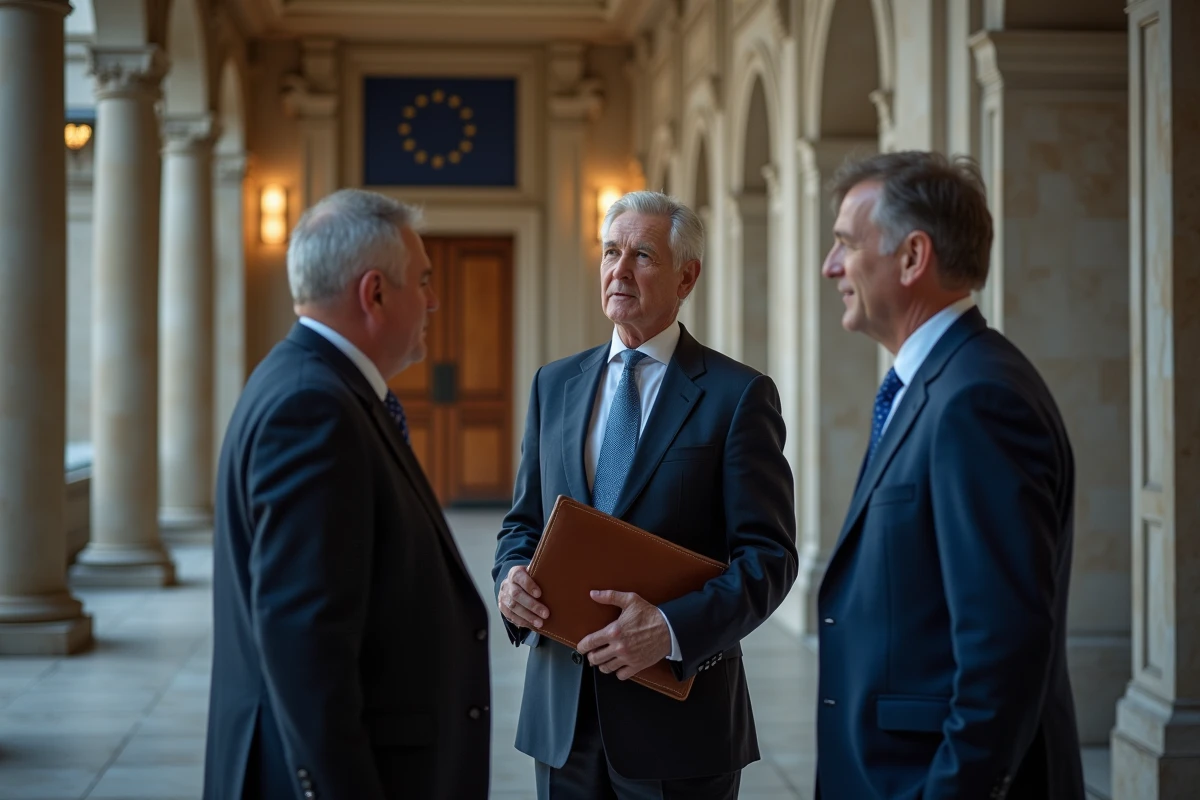 Ministres des finances européens en discussion informelle sur la coordination des politiques économiques lors d'un sommet de la zone euro