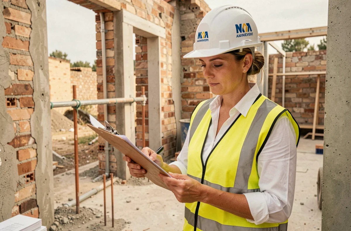 Chef de projet WAM'S RENOV' SAS supervisant un chantier de rénovation avec plomberie en cours dans l'Aude